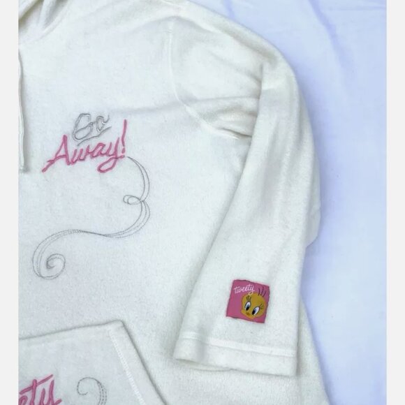 Tweety Bird Looney Tunes GO AWAY Fleece Hoodie WARNER BROTHERS - Picture 4 of 5